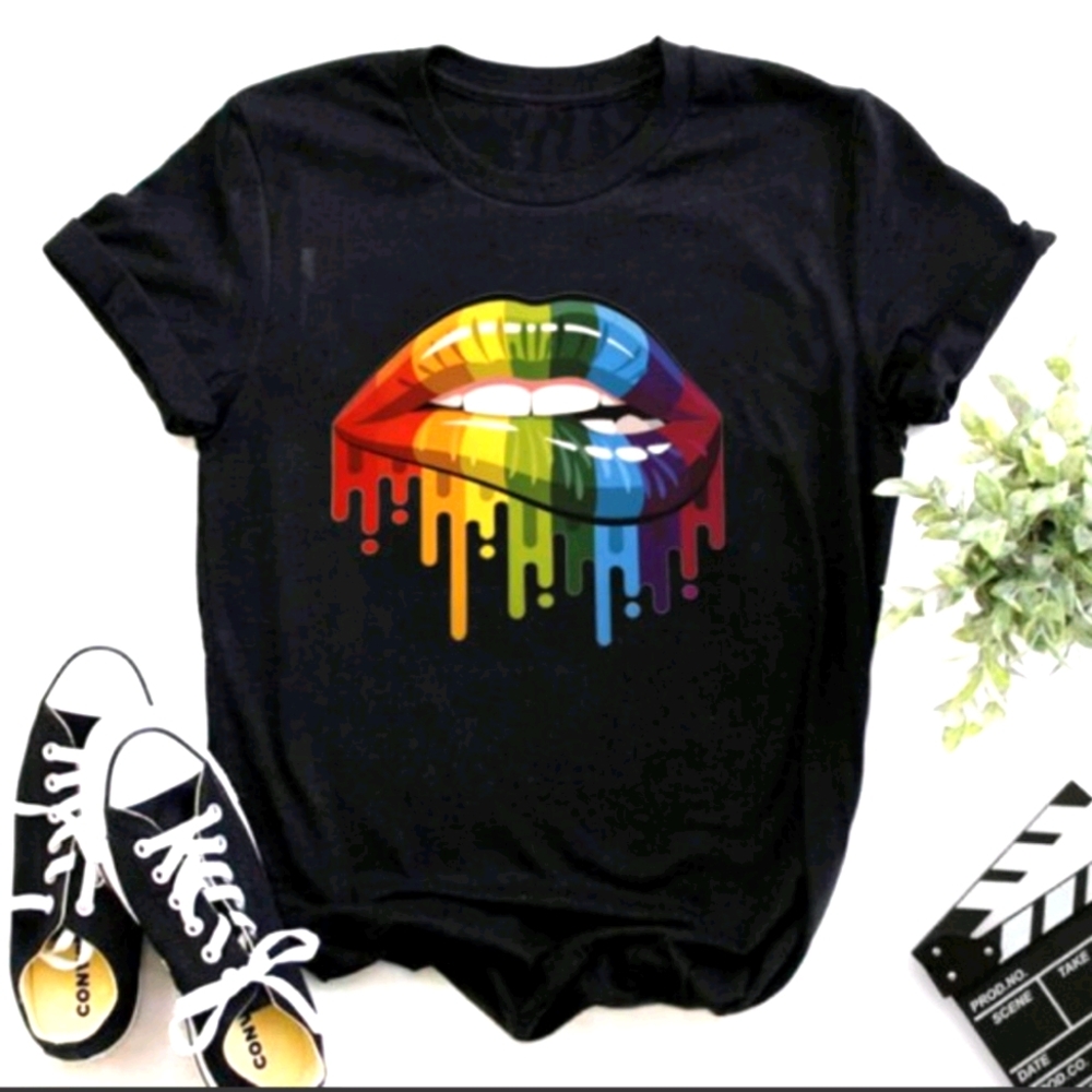 "Rainbow Drip" Graphic T-Shirt